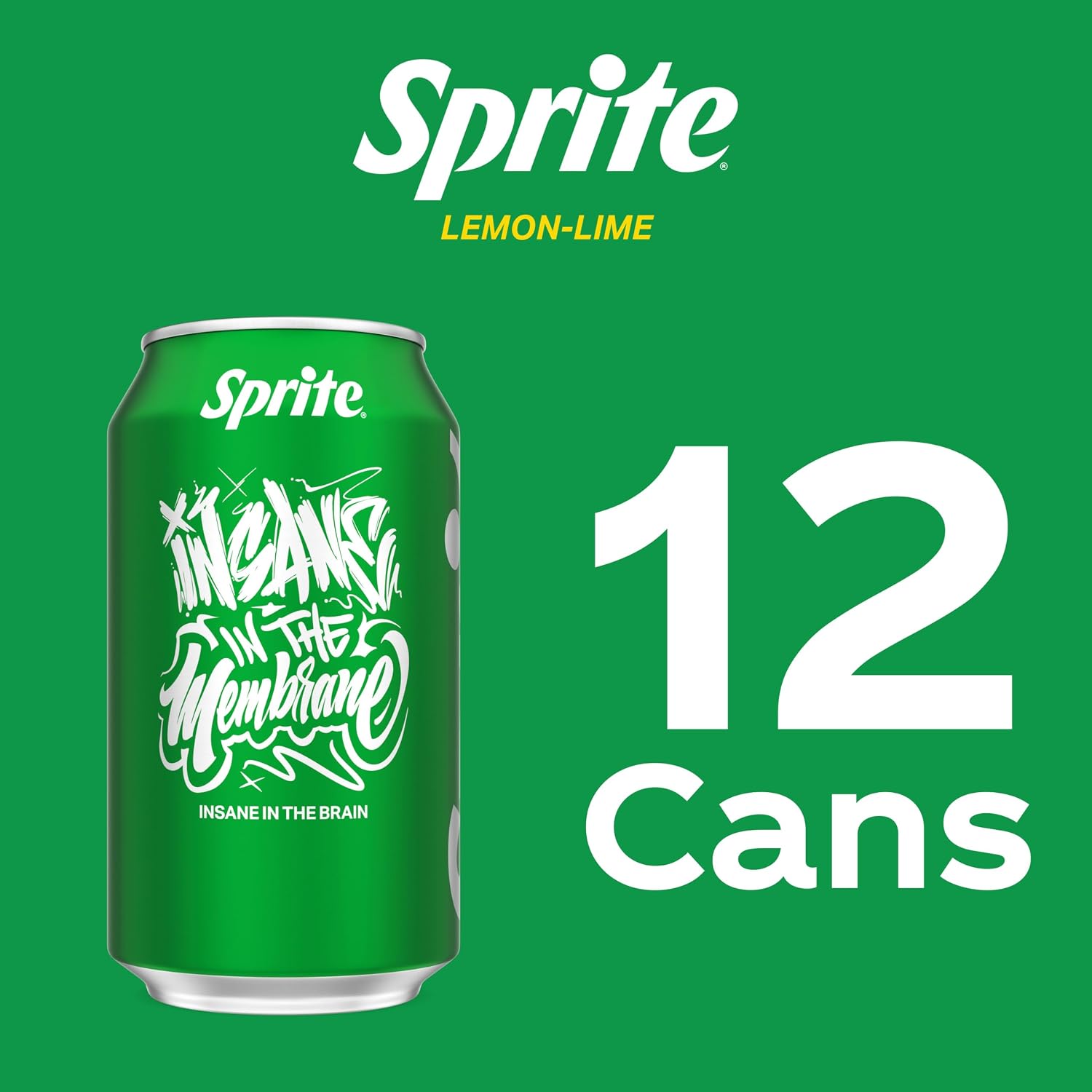 Sprite Lemon-Lime Caffeine-Free Soda Soft Drink Cans, 12 fl oz, 12 Pack | Fridge pack, naturally flavored soft drink, carbonated