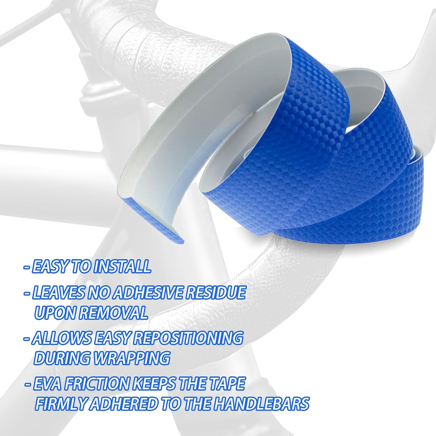 KINGOU Carbon Fiber PU Leather Road Bike Handlebar Tape Bar Tapes - 2PCS Per Set