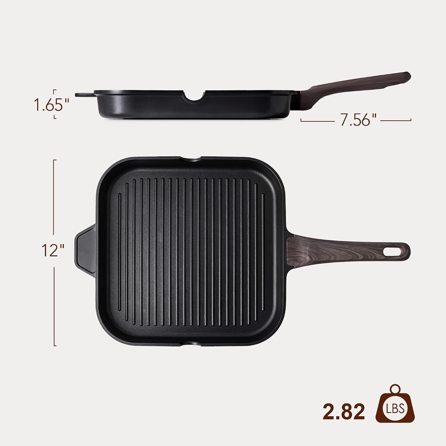 SENSARTE Nonstick Griddle Grill Pan, Pro-Grid Reversible Grill & Griddle Pan, Two Burner Cast Aluminum