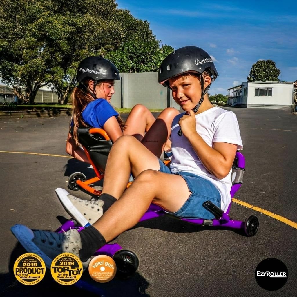 EzyRoller Classic X Ride On Toy for Kids, Ages 3-12, Up to 154 lbs - Black