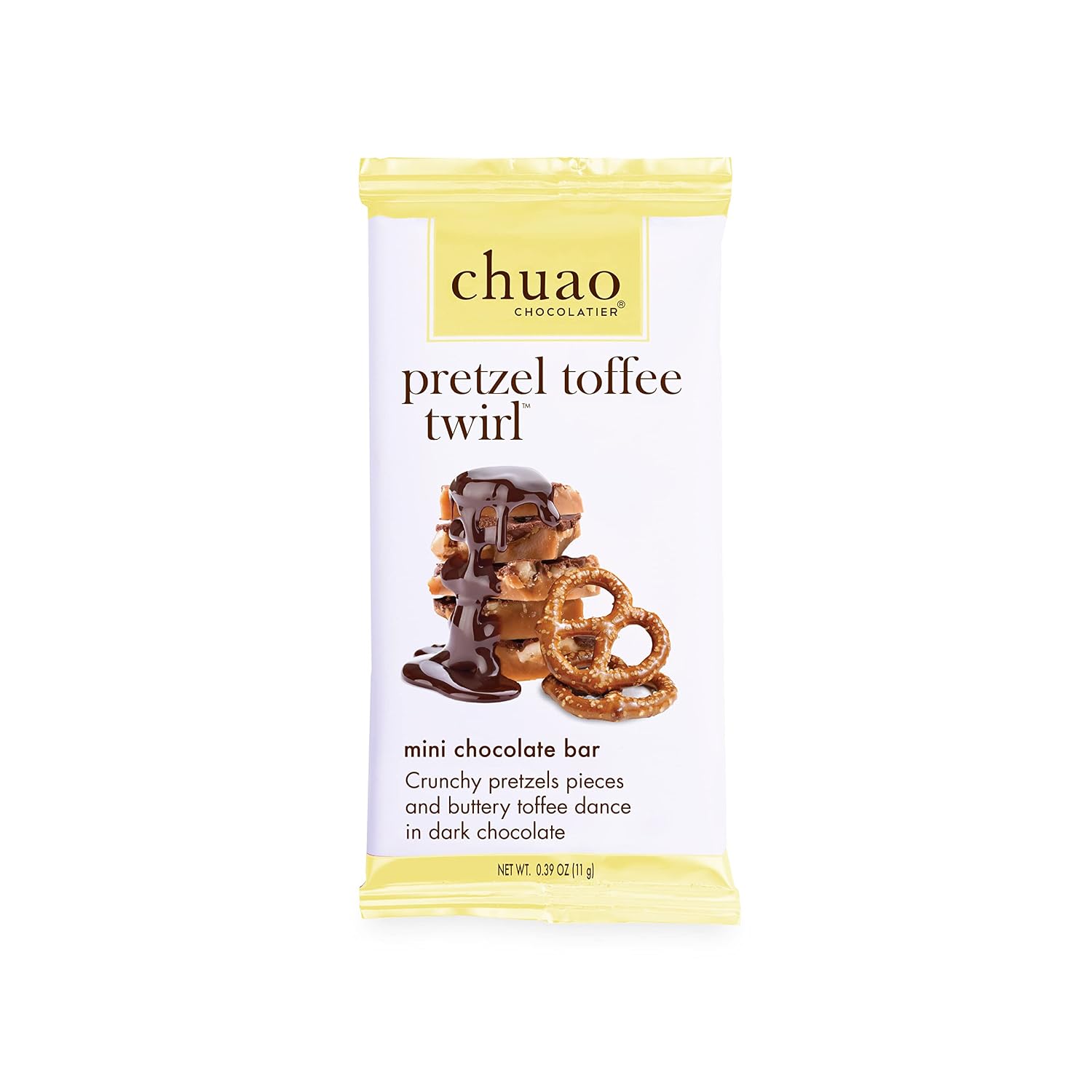 Chuao Chocolatier Salted Chocolate Crunch Dark Chocolate Mini Gourmet Chocolate Bar, 24-Ct. (0.39 oz. each)