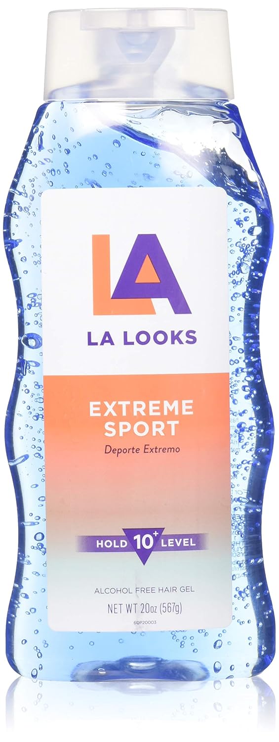 La Looks Gel #10 Extreme Sport Tri-Active Hold (Blue) 20 oz (Pack of 5)