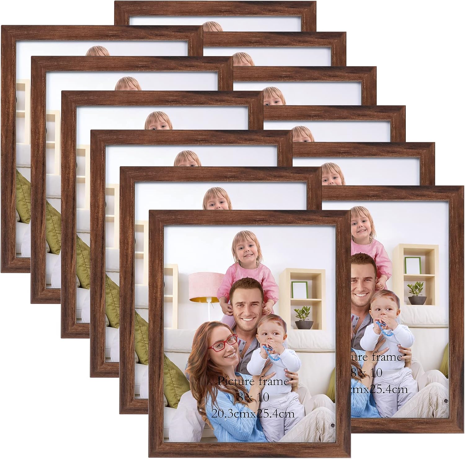 Giftgarden Black 8x10 Picture Frame Bulk, Multi 8 x 10 Photo Frames Set for Wall Hanging or Tabletop, 12 Pack