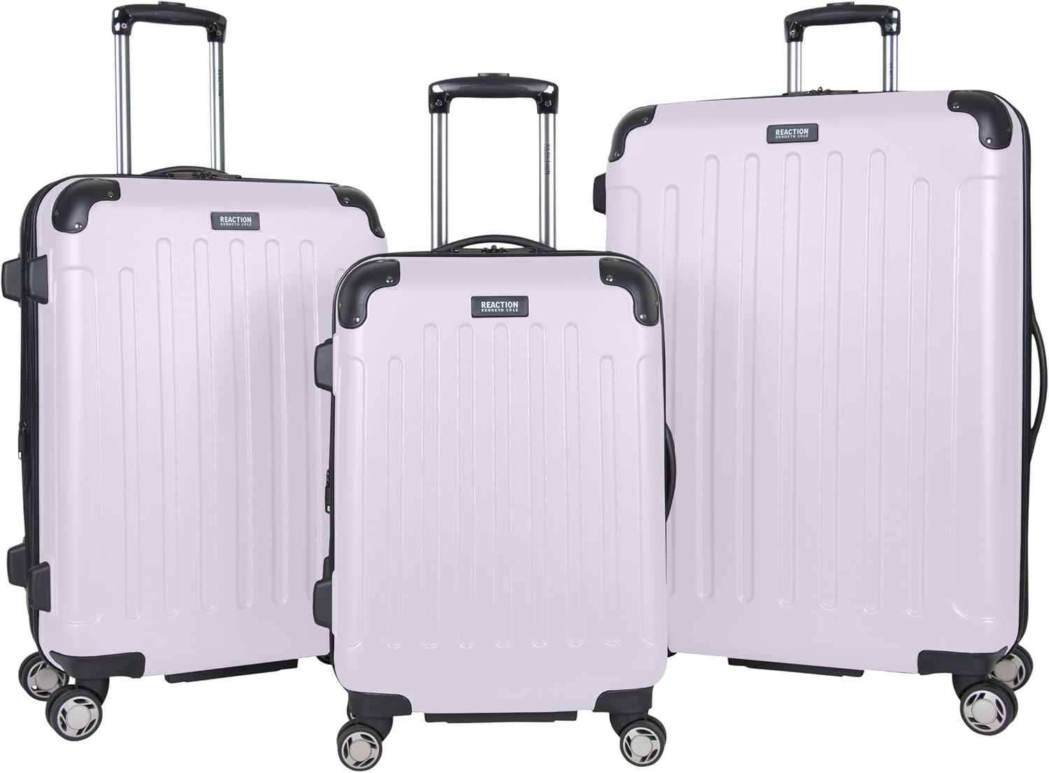 Kenneth Cole REACTION Renegade Luggage Expandable 8-Wheel Spinner Lightweight Hardside Suitcase, Champagne, 20-Inch Carry On