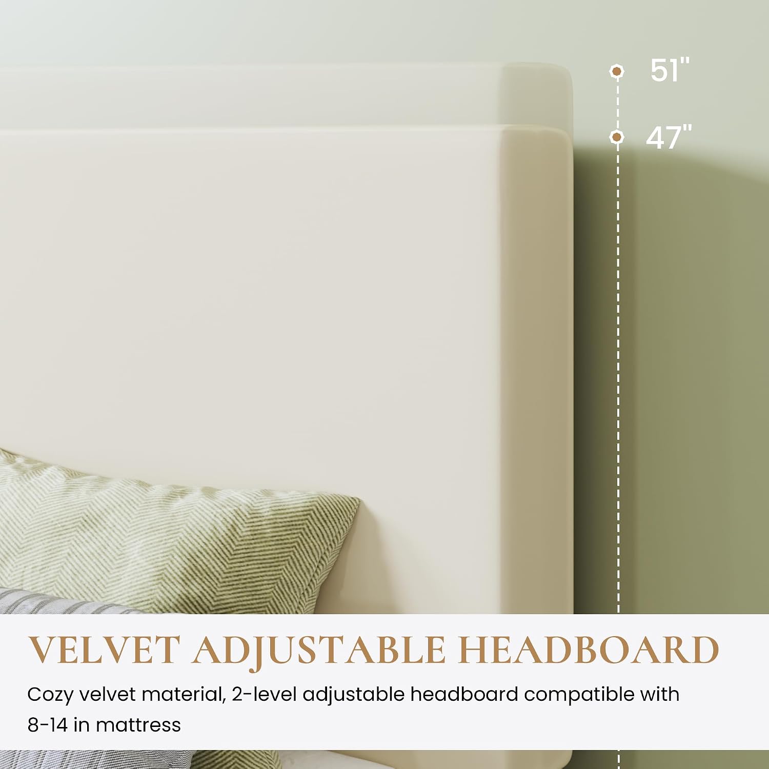 SHA CERLIN Boucle Upholstered Queen Size Bed Frame, White | Platform Bed with Adjustable Headboard, Wooden Slats Support, No Box Spring Needed, Noise-Free, Easy Assembly