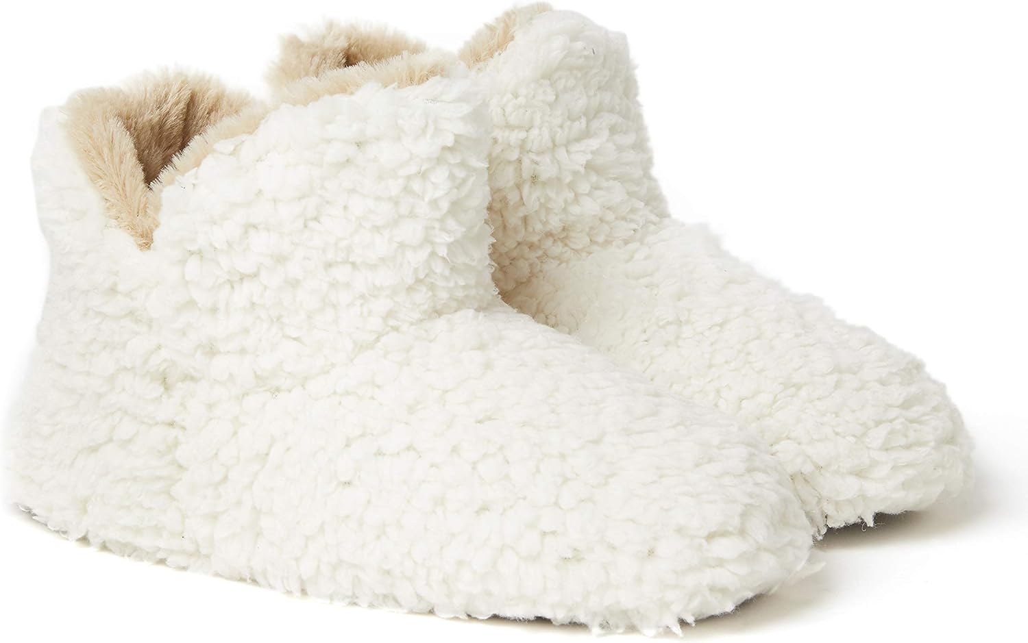 Dearfoams Women's Chelsea Faux Fuzzy Sherpa Indoor House Bootie Slipper