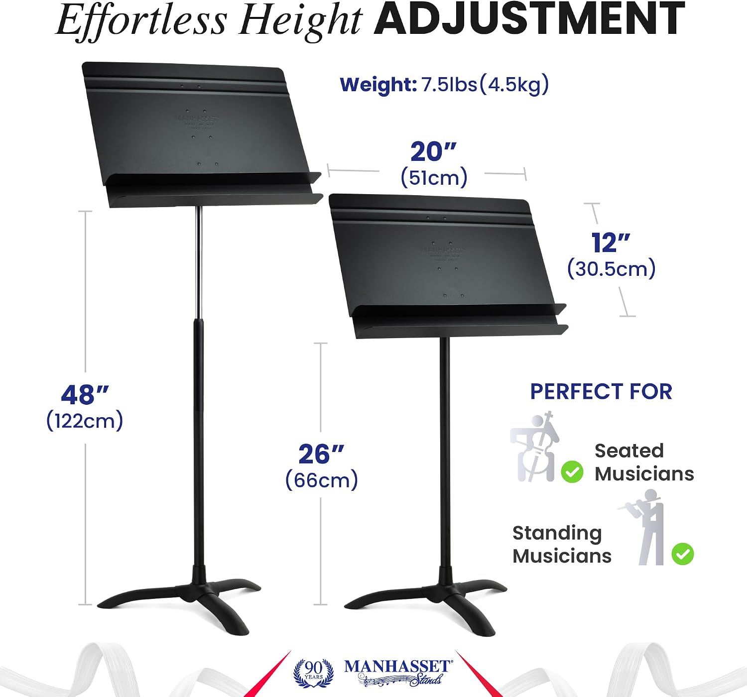 Manhasset 50 Orchestral Music Stand, 6-Pack