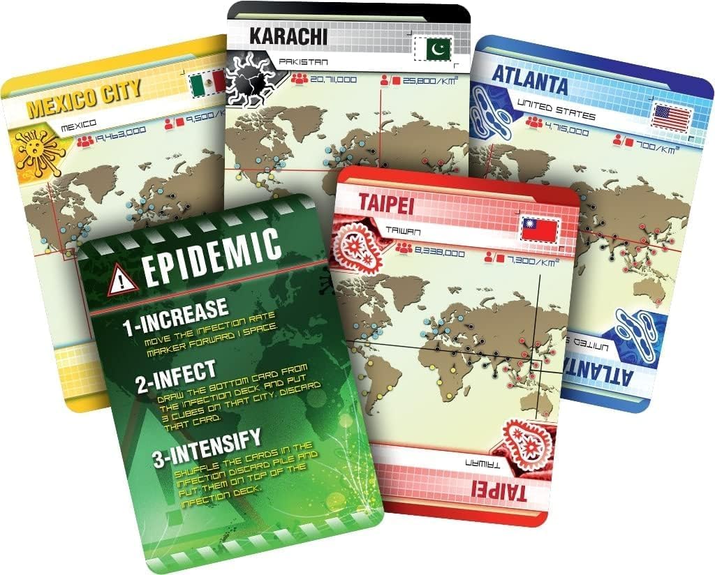 Pandemic Board Game - Cooperative Strategy for Adults & Families, Stop Global Disease Outbreaks, Adult Board Games, Teamwork & Strategy
