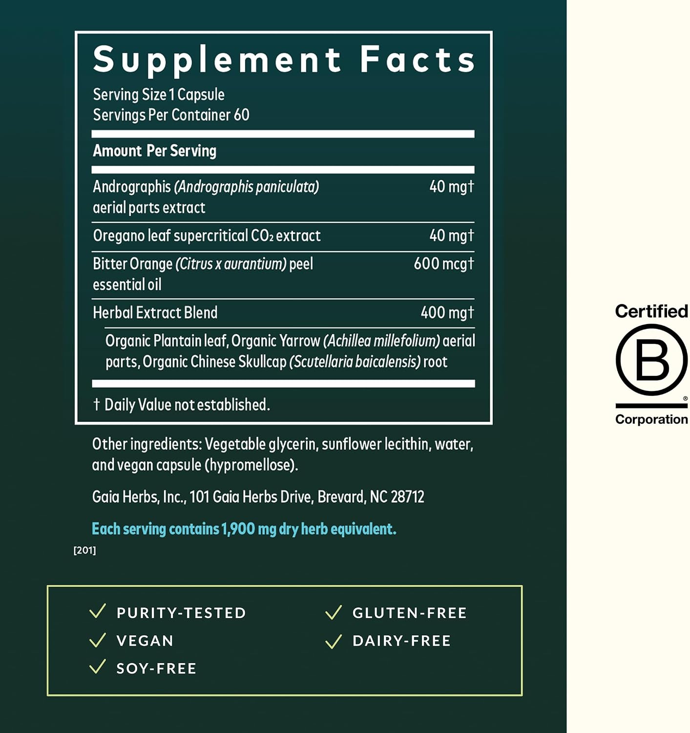 Gaia Herbs Sinus & Lung Supreme - Lung Support Supplement with Herbs Traditionally Used to Support Respiratory & Sinus Health* - Vegan