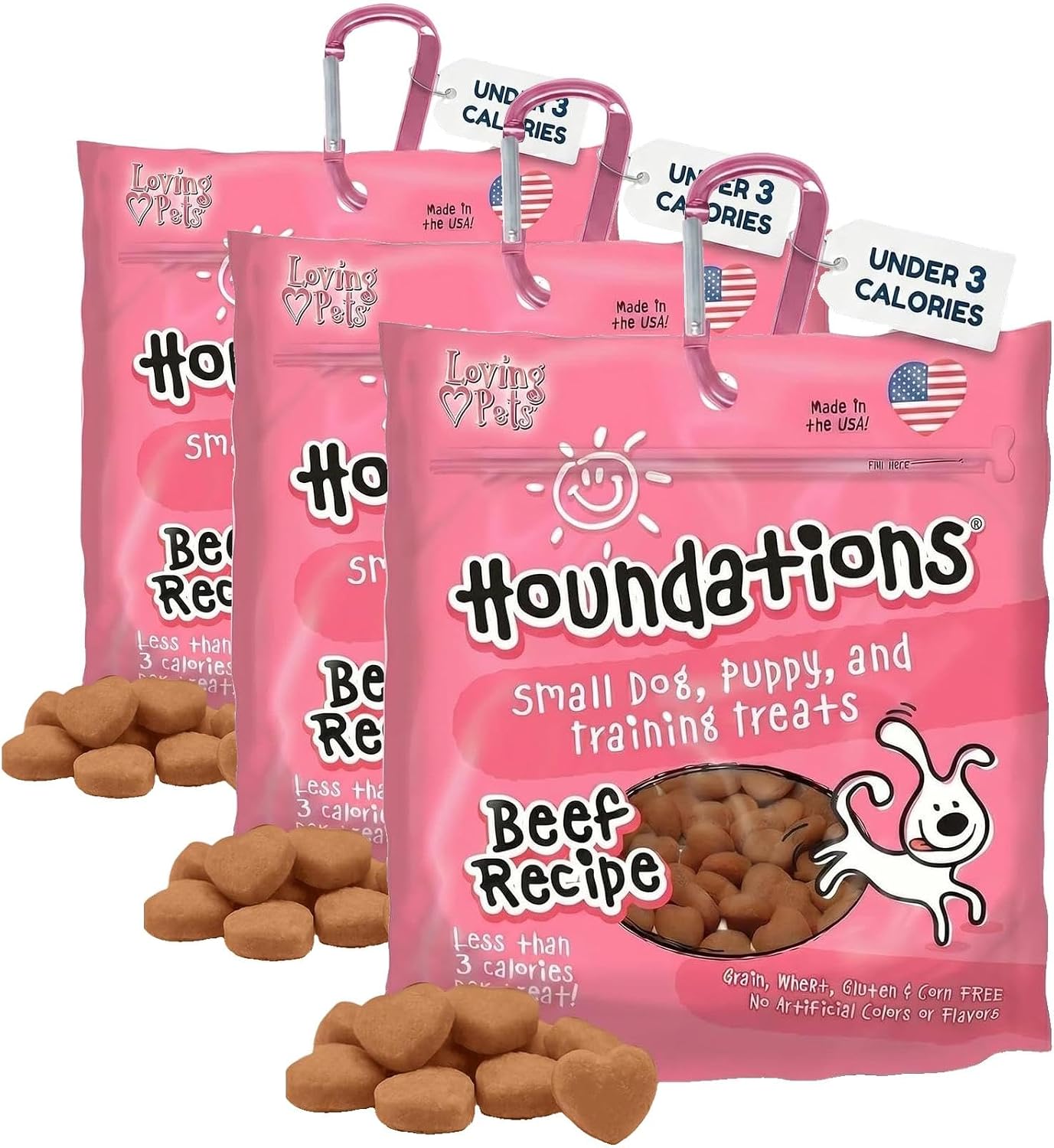 Loving Pets Houndations Chicken Dog Training Treats | All Natural | 2.6 Calories Per Treat | Grain-Free, Wheat-Free, Gluten-Free & Corn-Free | for Small Dogs & Puppies, 4 oz