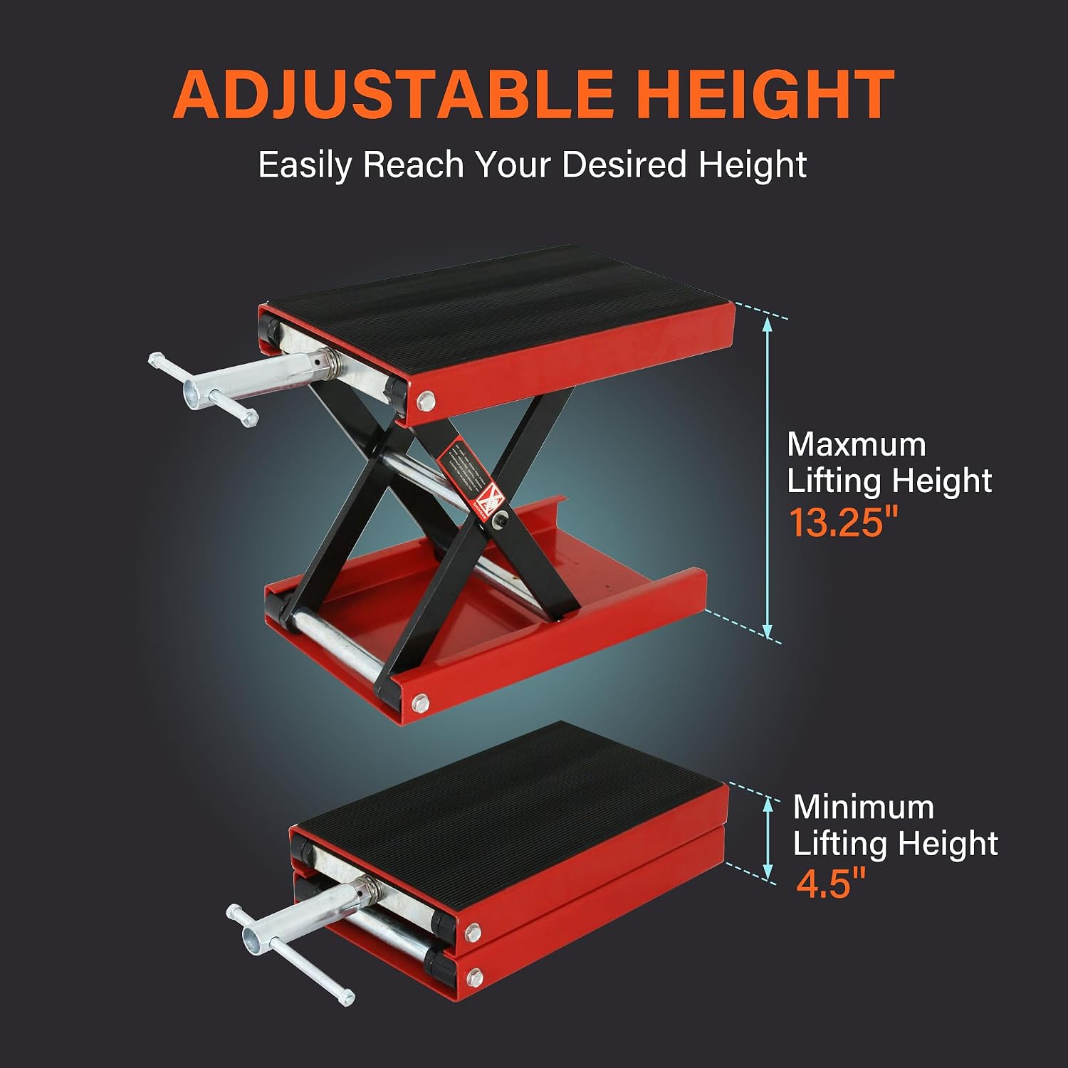 ZENY 1100 LB Wide Deck Motorcycle Center Scissor Lift Jack Repair Hoist Stand Bikes ATVs,Motorcycle Dirt Bike Scooter Crank Stand