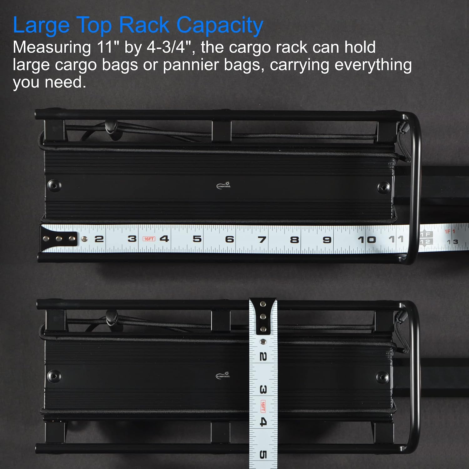 Lumintrail Bike Cargo Rack, Seatpost Mounted Bicycle Luggage Carrier with 20 LBs Weight Capacity for Trunk Bags