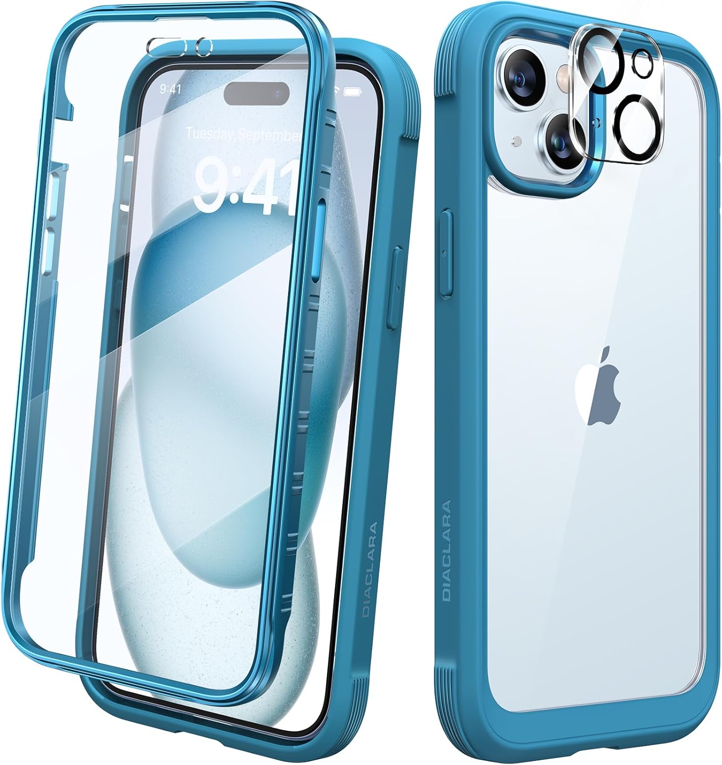 Diaclara Designed for iPhone 12 Mini Case, Full Body Rugged with Built-in Touch Sensitive Anti-Scratch Screen Protector