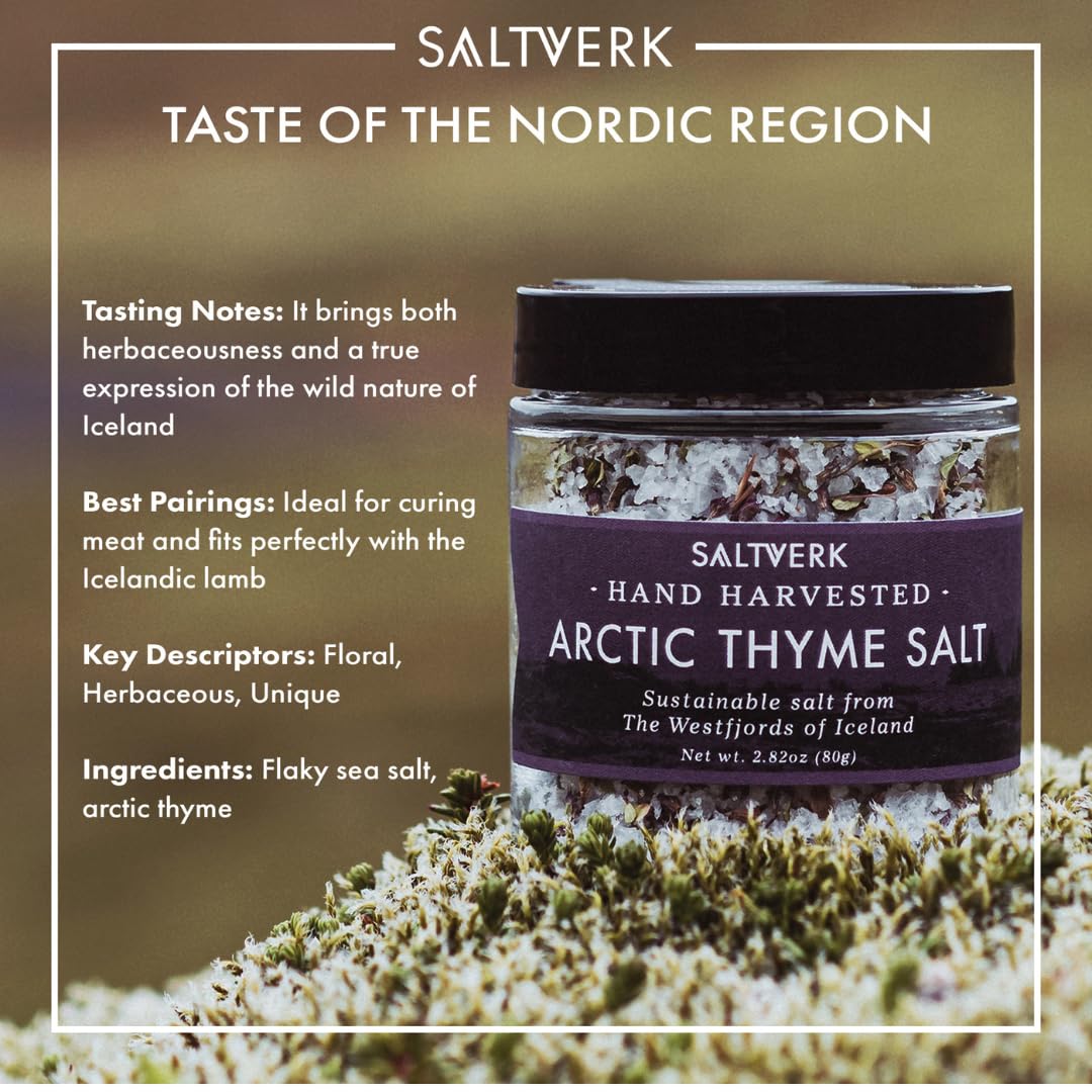 Saltverk Sea Salt - Seaweed 3.17 Oz | Gourmet, Icelandic, Hand Harvested and Sustainably Made