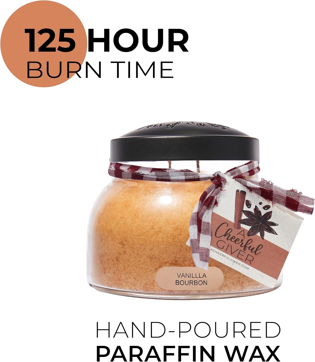 A Cheerful Giver - Juicy Apple - 34oz Papa Scented Candle Jar with Lid - Keepers of the Light - 155 Hours of Burn Time, Gift for Women, Red | Long Lasting Aromatherapy Candle with up to 155 Hours of Burn Time - Gift Ready (34oz)