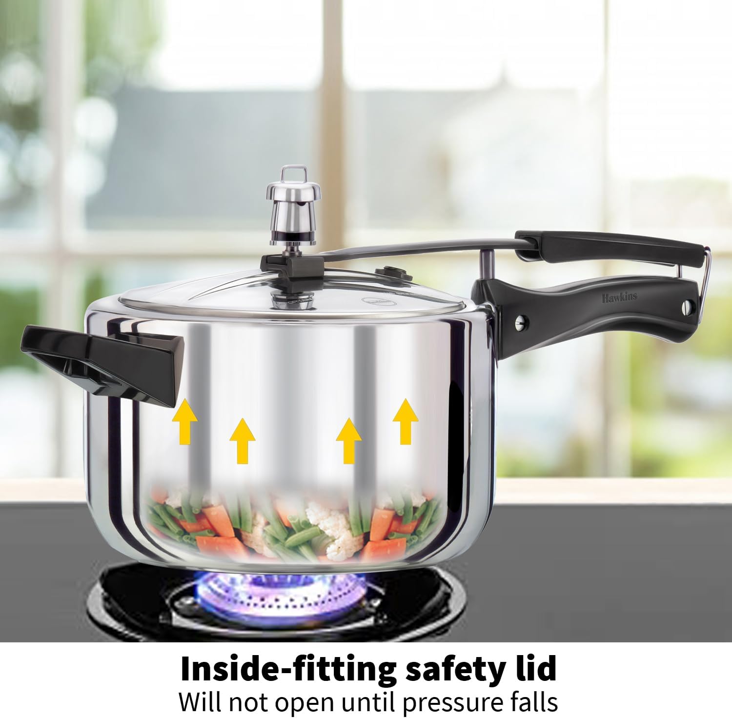 Hawkins Stainless Steel 5.0 Litre Pressure Cooker