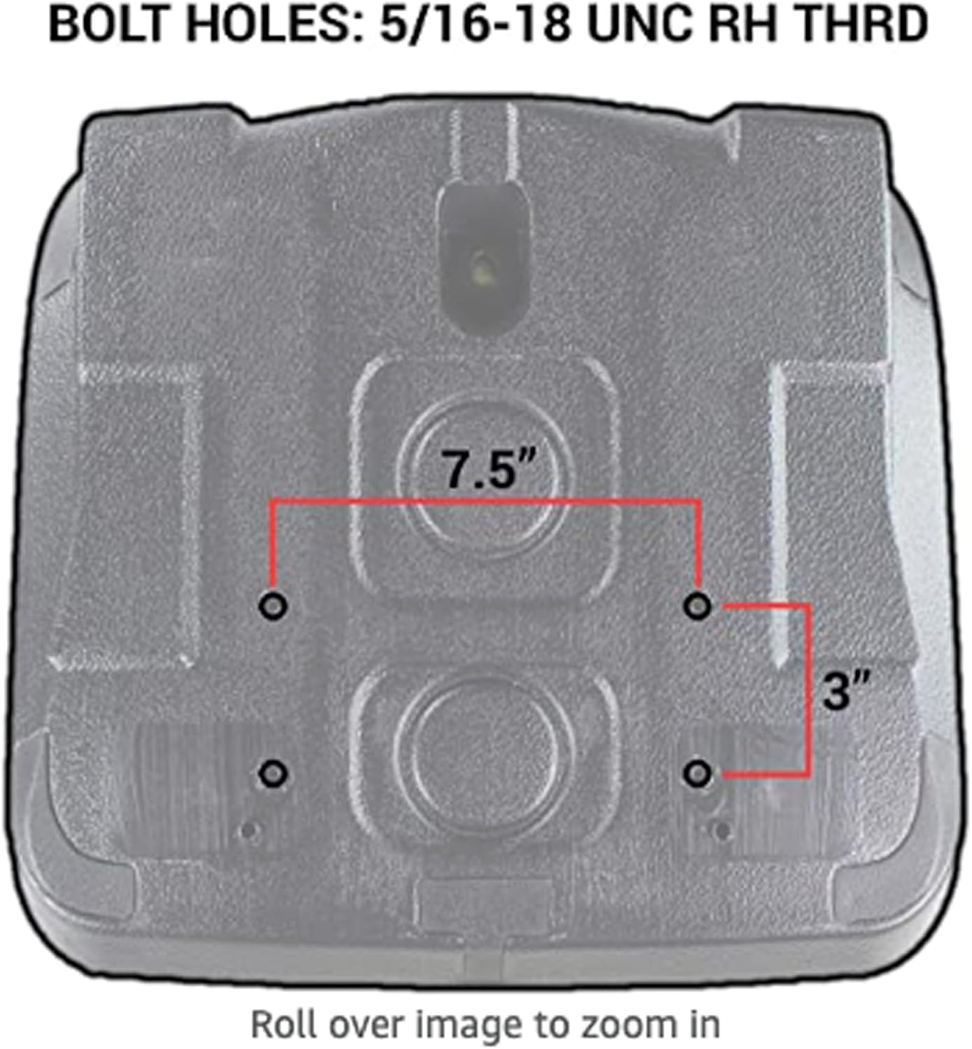 E-VG11696 Seat for John Deere XUV, E, TURF, TE TURF ELECTRIC, TH TURF GATOR, TH 6X4 DIESEL, TX 4X2, F735, F725