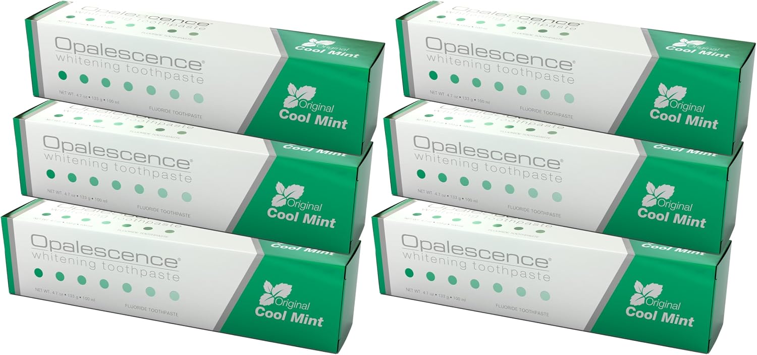Opalescence Whitening Toothpaste Original 4.7oz - Mint - 3 Pack - 5166-3 | Dentist-Developed Oral Care Whitening Fluoride Toothpaste for Daily Use, Surface Stain Removal & Helps Strengthen Enamel