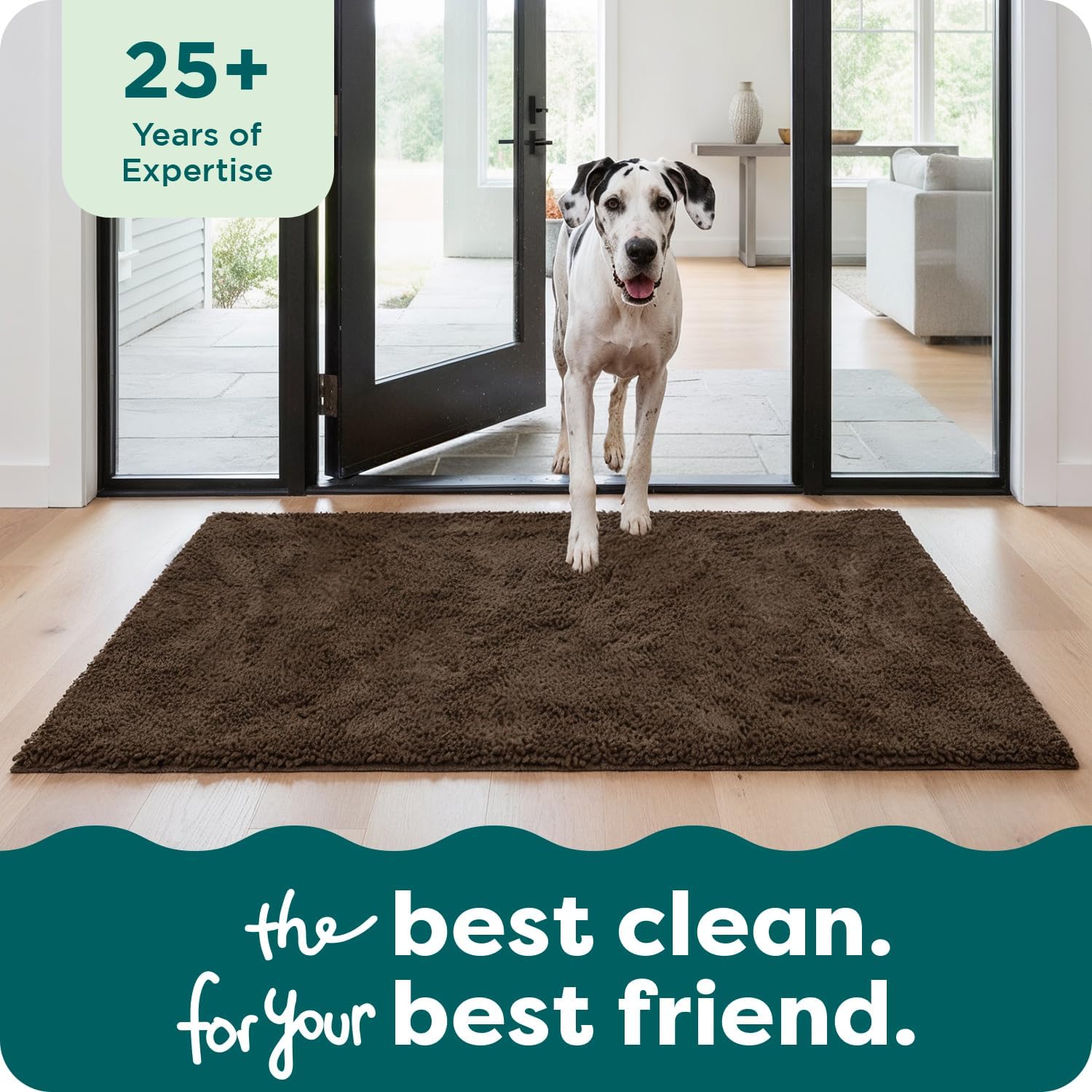Furhaven 60" x 30" Highly Absorbent Runner Door Mat for Muddy Paws, 100% Washable, Perfect for Entryway, Kitchen