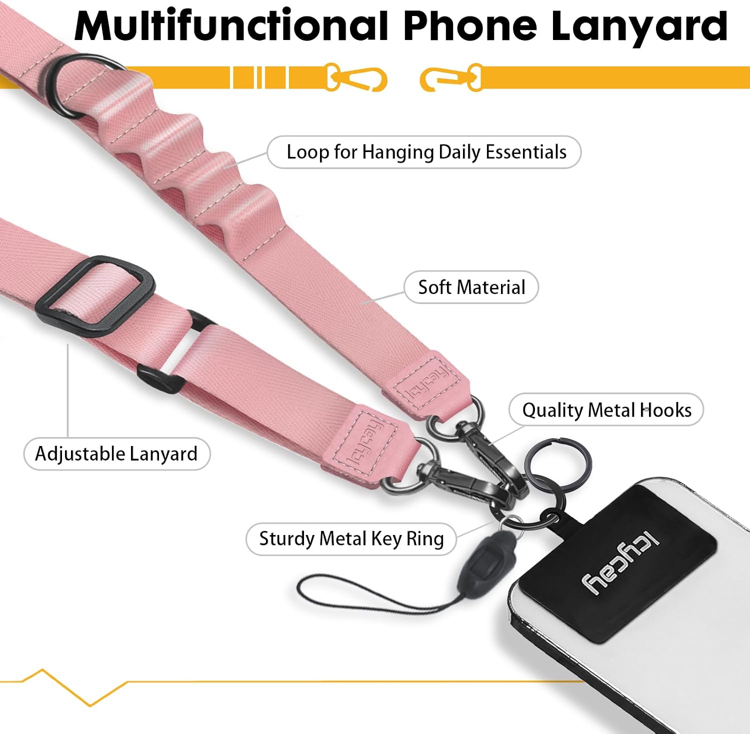Icycay Phone Lanyard Crossbody Strap Neck Adjustable Teacher Women Cat