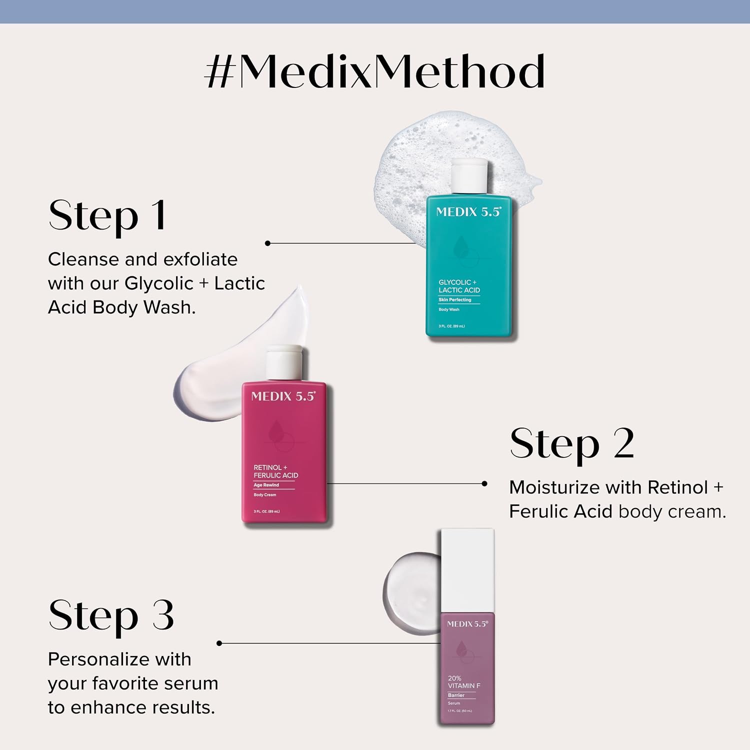 MEDIX 5.5 Collagen Cream Skin Care Face Lotion & Body Lotion For Dry Skin | Anti Aging Collagen Peptides Firming Cream Body Moisturizers Lifts, Firms, & Tightens For Younger Looking Skin, 15 Fl Oz