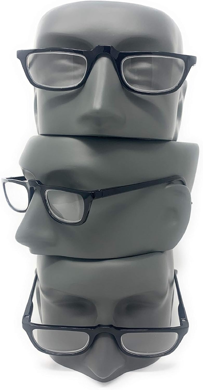 The Felix Rectangle Half Frame Reading Glasses, Unisex Half Rim Readers + 1.50 Dark Tortoise