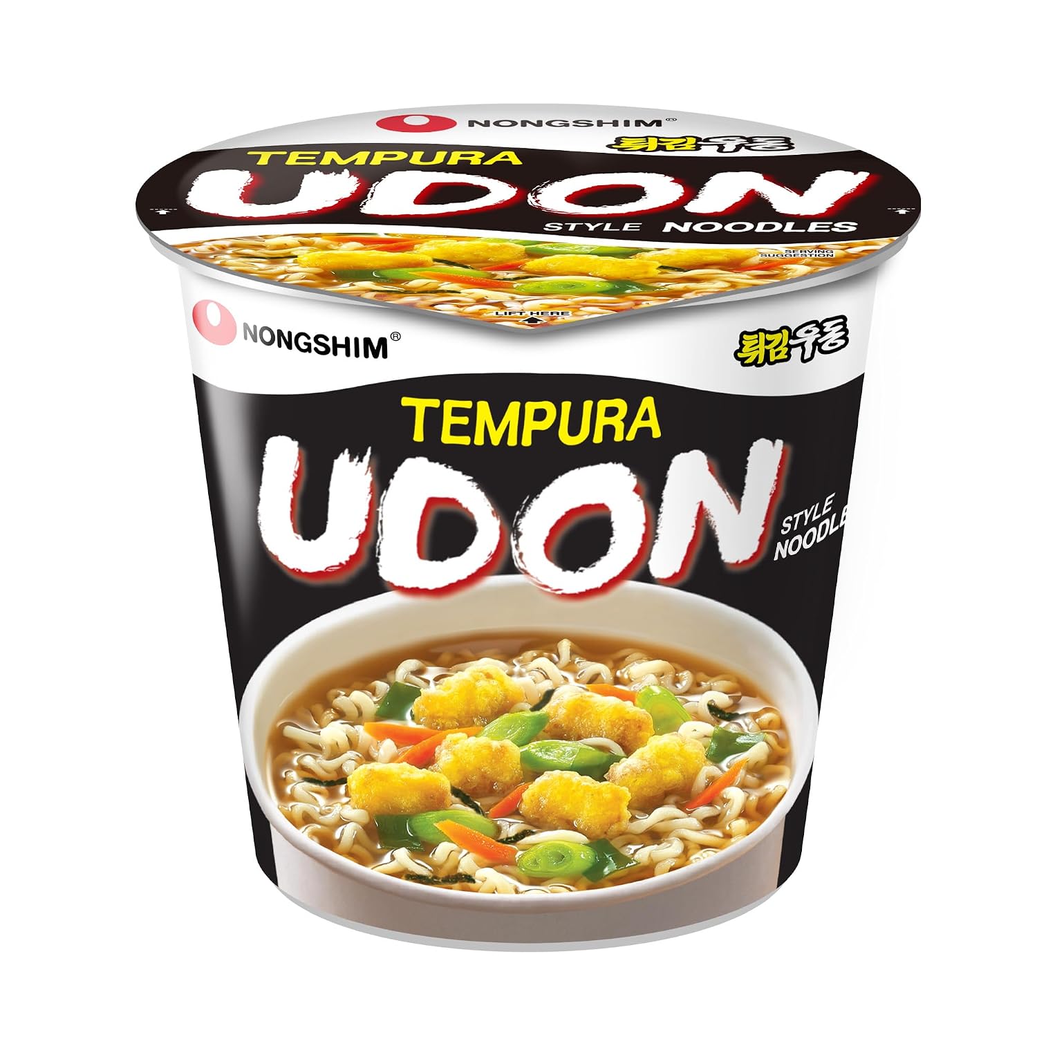 Nongshim Tempura Udon Style Instant Ramyun Noodle Cup with Soup Mix, Microwaveable, 2.64 OZ (Pack of 6)
