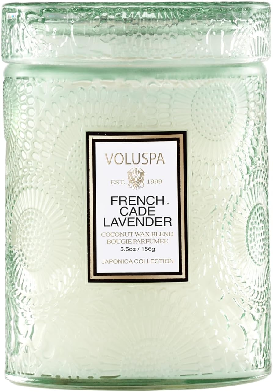 Voluspa Baltic Amber, Small Candle Jar, 5.5 oz, 50 Hour Burn Time, Coconut Wax for Clean Burning, Handcrafted in the USA