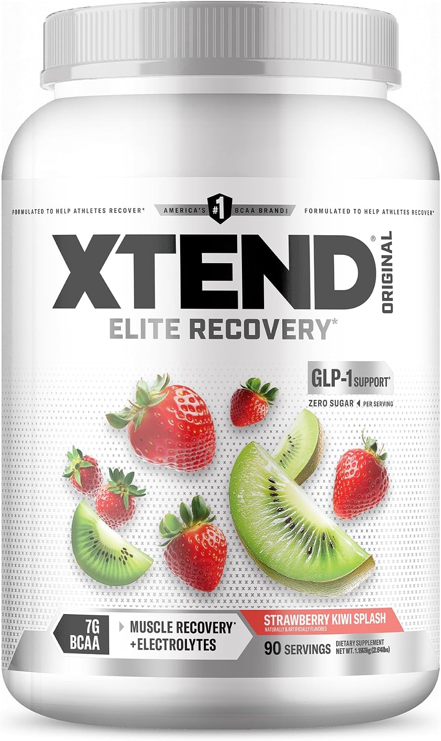 Xtend Original BCAA Powder, 7g BCAAs and 2.5g L-Glutamine for Muscle Recovery Hydration and Lean Muscle, Sugar Free Intra and Post Workout Drink with Electrolytes, Watermelon Explosion, 30 Servings