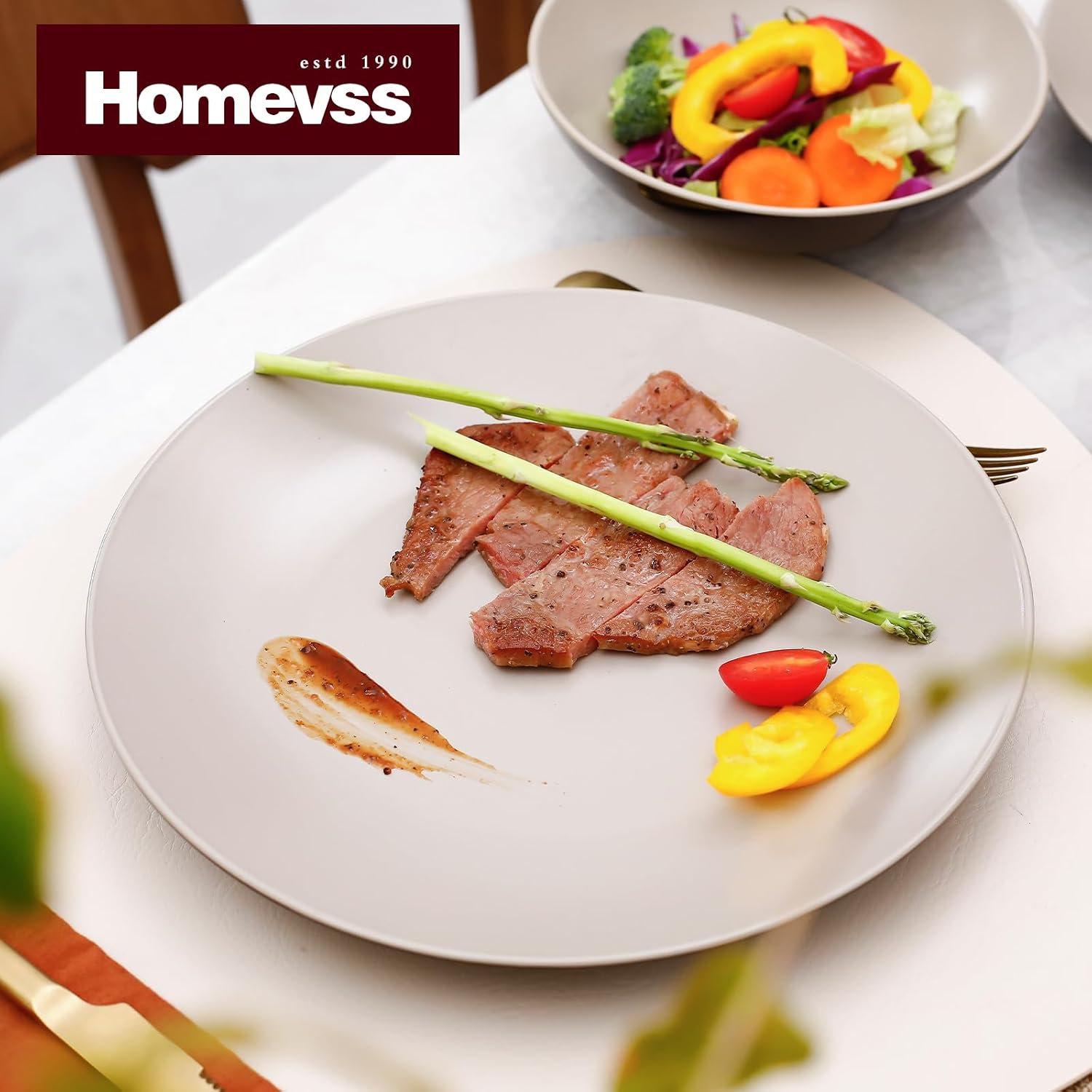 Stoneware Two-Tone Colors Life 16pc Dinner Set，Outside Shiny Black + Inside Matte Glaze Olive