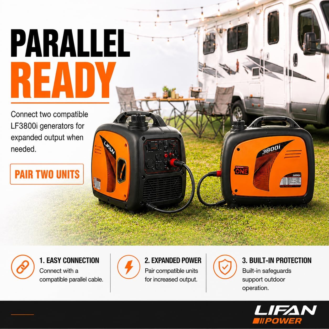 LIFAN 6900W Inverter Generator for Home Backup, 120/240V, Remote Start | 5500W Rated Gas Power, Pure Sine Wave, CO-Minder, RV Ready, Up to 14H at 25% Load