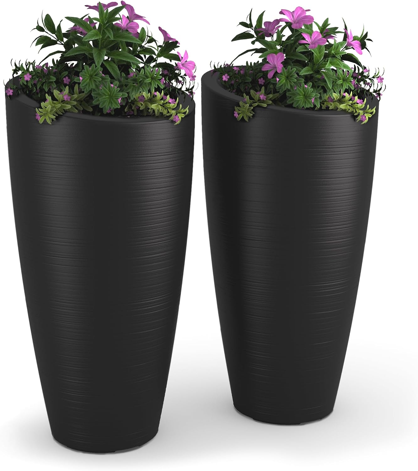 Mayne Modesto 20in Round Modern Planter, Neptune Blue | All season, Indoor/Outdoor, Double-wall design, Fade resistant, 15-year warranty