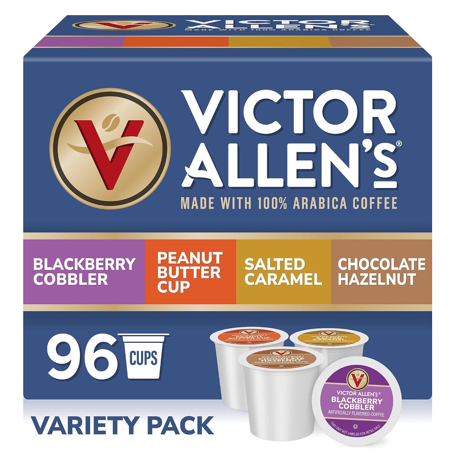 Victor Allen's Coffee Hazelnut Flavored, Medium Roast, 1 Pack - 12 Count, Single Serve Coffee Pods for Keurig K-Cup Brewers