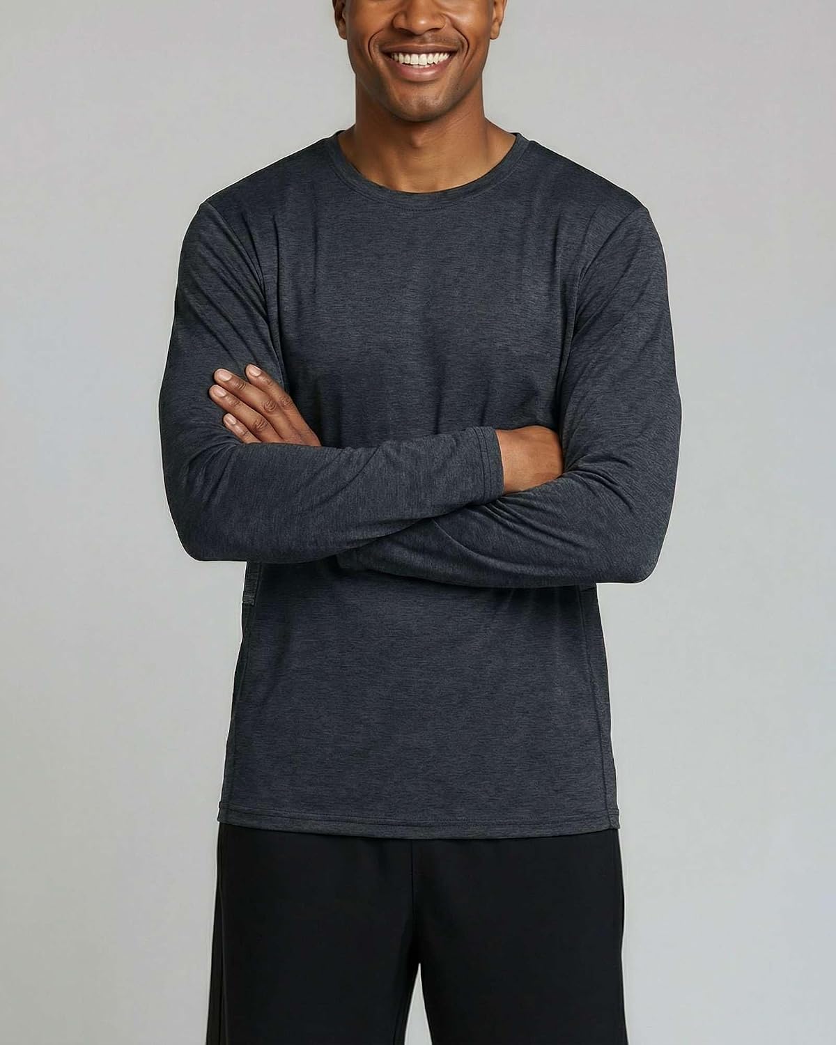 4 Pack Men's Dry Fit Long Sleeve Workout Shirts Gym Athletic Tee Fishing