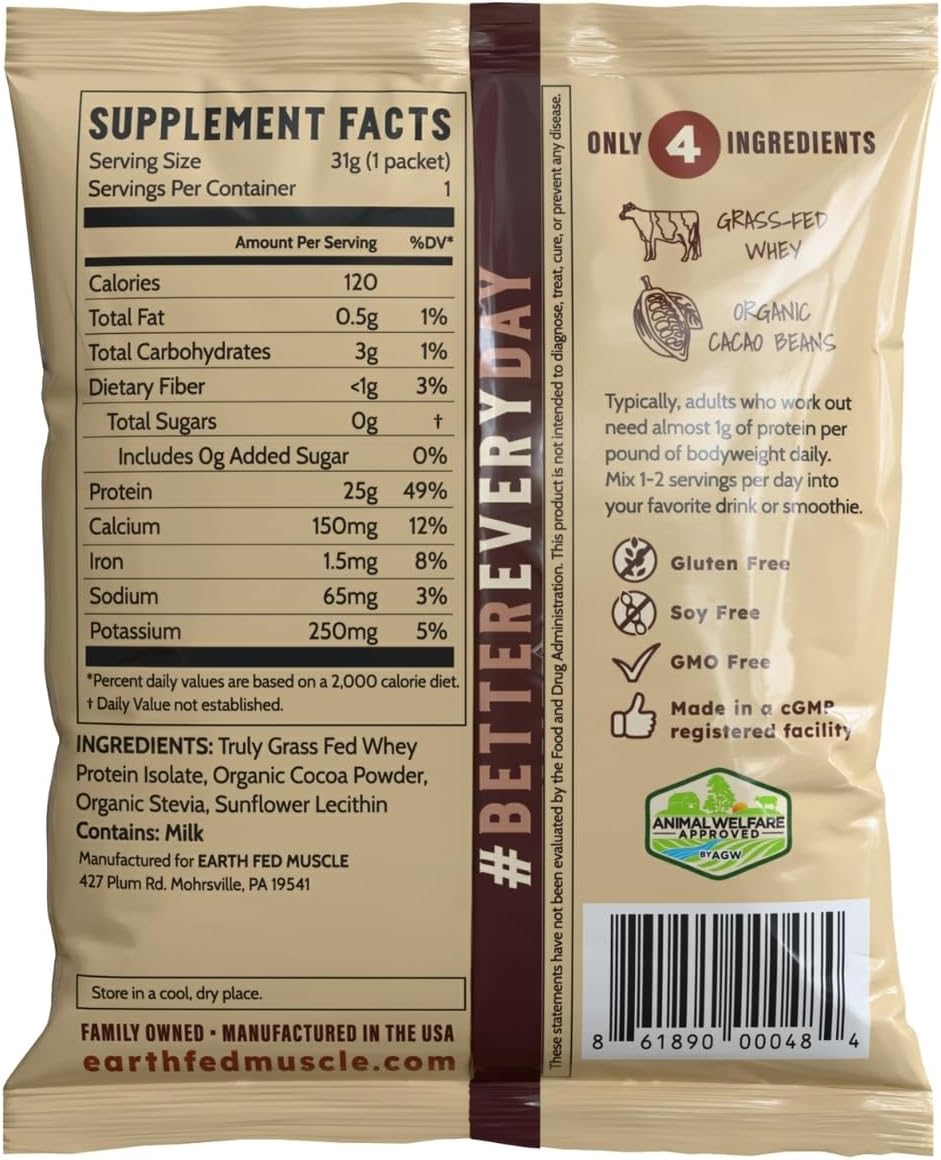 Earth Fed Muscle Whey Back Vanilla Irish Grass Fed Whey Protein Isolate | 25g protein per scoop, Third-Party Certified. Smooth vanilla, zero artificial sweeteners. Cold-processed in Ireland.