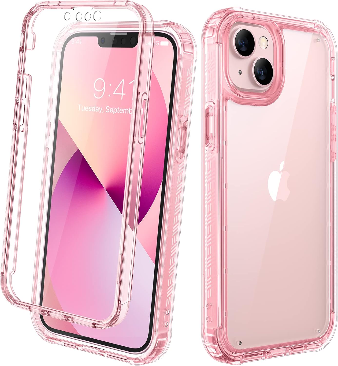 Diaclara Designed for iPhone 12 Mini Case, Full Body Rugged with Built-in Touch Sensitive Anti-Scratch Screen Protector