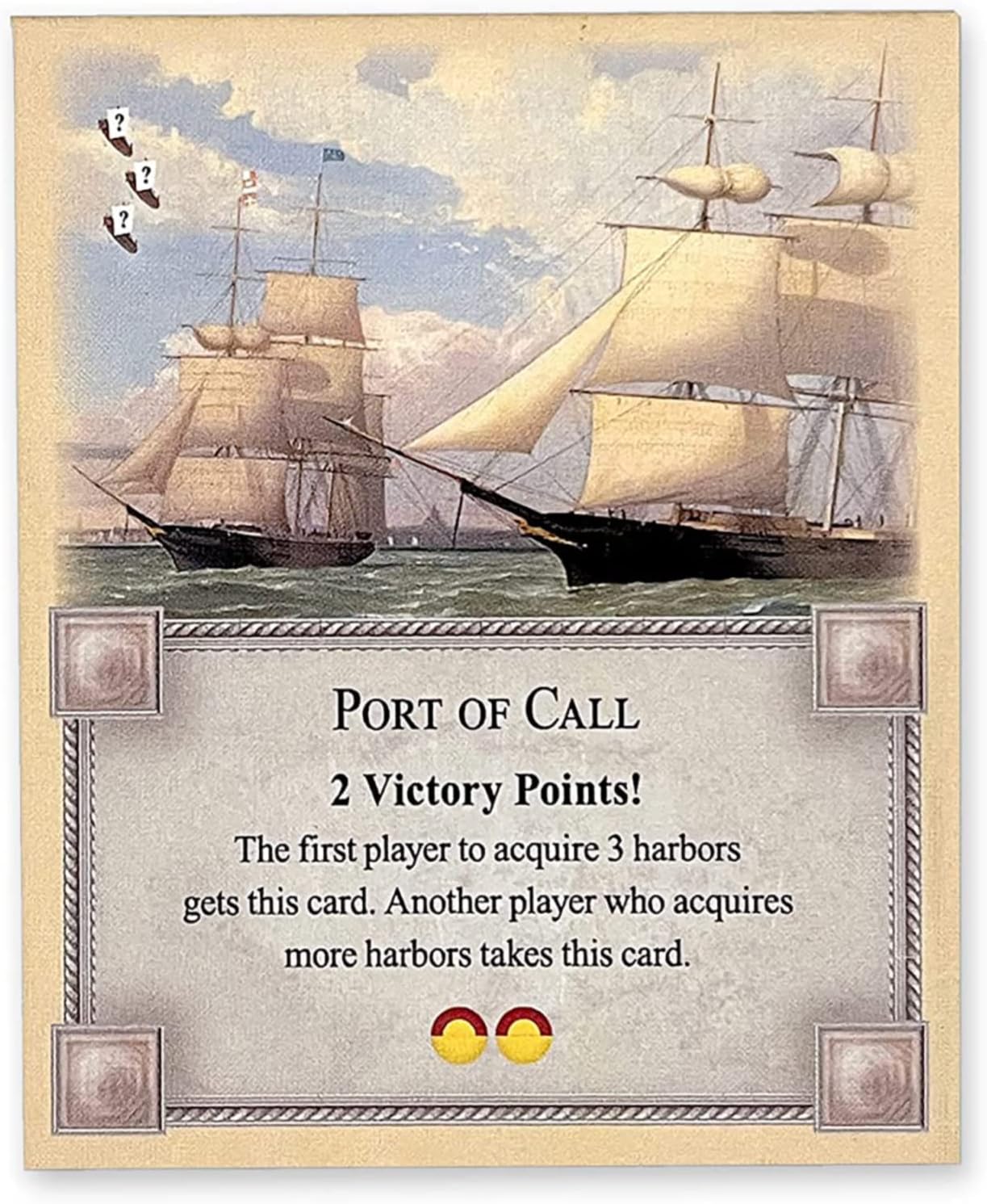Longest Turn, Most Developed and Port of Call Cards compatible with Catan's Settlers of Catan 5th Edition, Seafarers