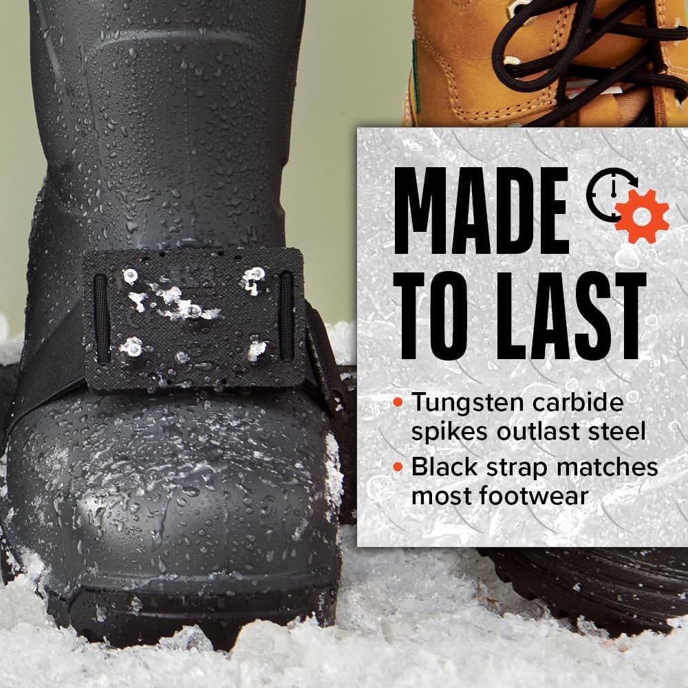 K1 Mid-Sole Ice Cleats for Men & Women - Rotatable Traction Aids For Winter Snow - Hi Vis - Low Profile