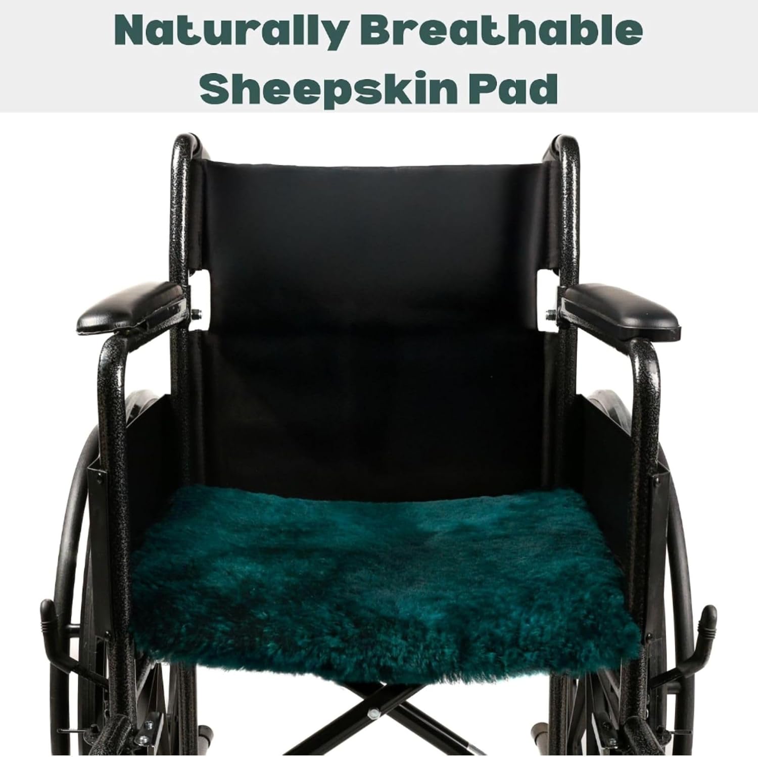 Natural Medical Sheepskin Pad, Non-Slip Back, Natural, 17 x 17 in, 1 Pack