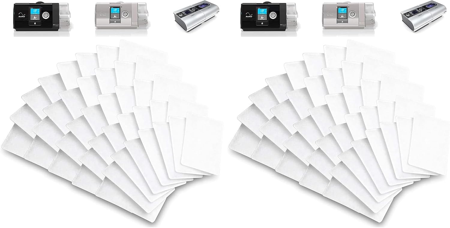 Universal Remsed CPAP Filter for ResMed AirSense 10 (40 Packs), ResMed AirCurve 10, ResMed S9, AirStart, Series CPAP Machines