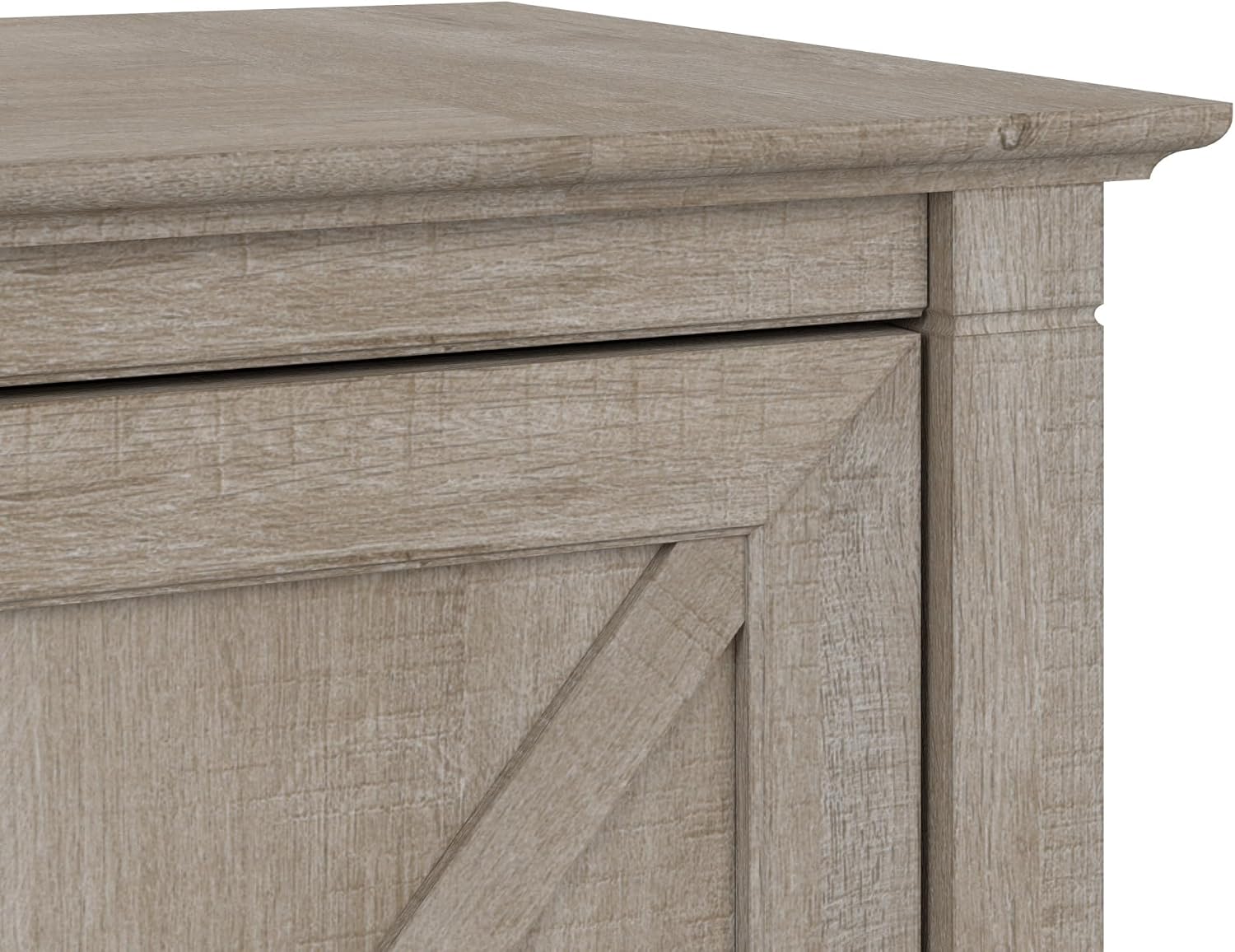 Bush Home Key West 2 Drawer Lateral File Cabinet in Washed Gray, Document Storage for Home Office, Accent Chest with Drawers