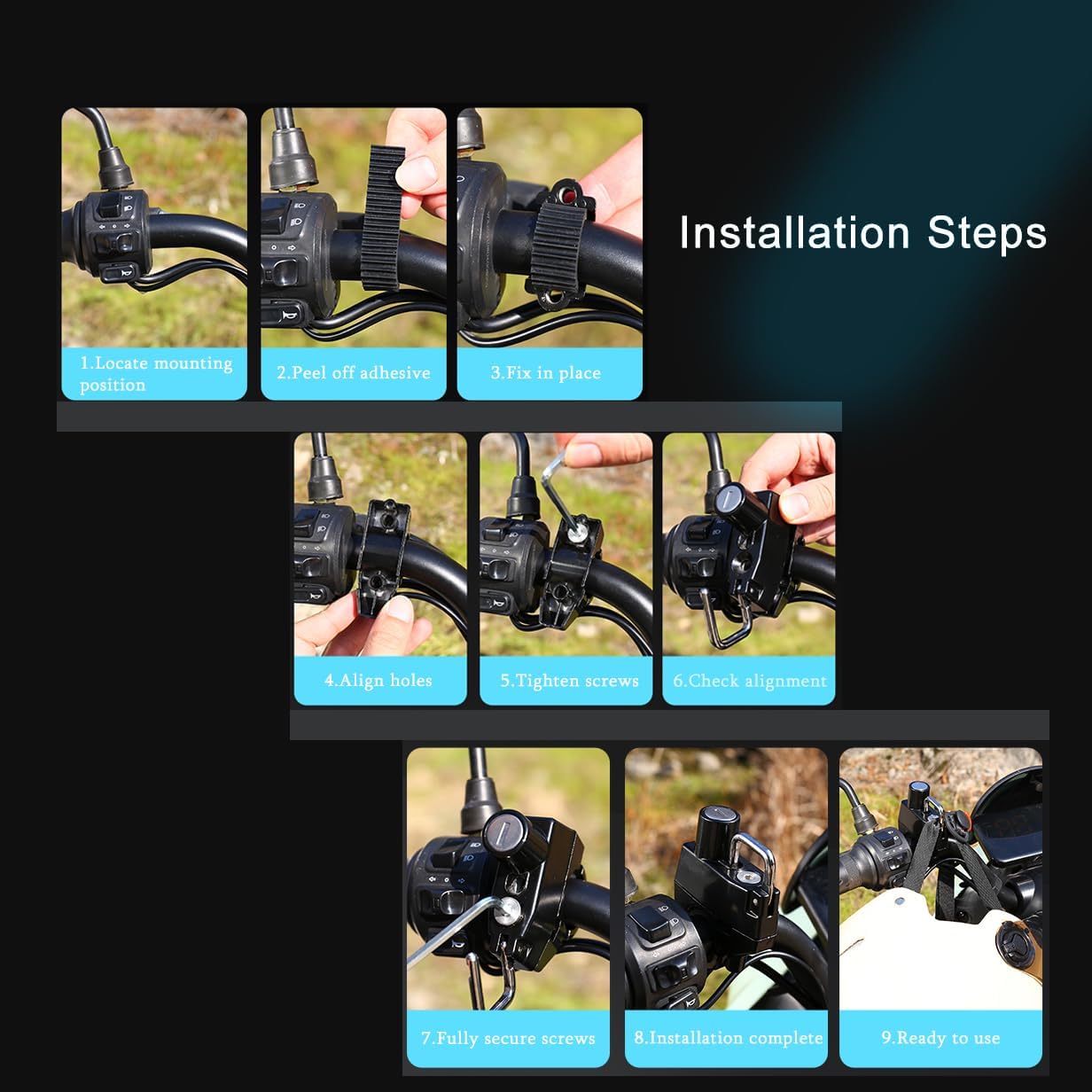 Motorcycle Helmet Lock for HJC CS-R3 Pro 2018 2019 2020, Helmet Holder Hook with 2 Keys, Helps Secure Your Gear, Easy to Install