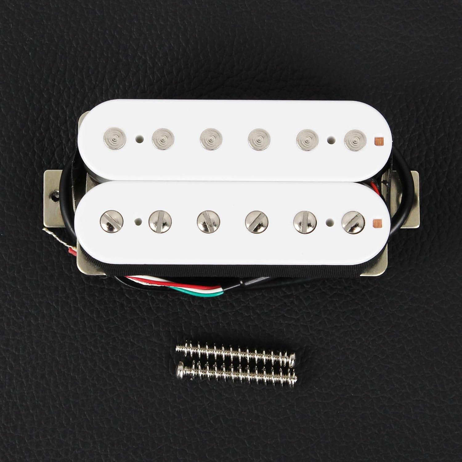 FLEOR Alnico 5 Guitar Pickup Double Coil Humbucker Pickups Neck and Bridge Set Black