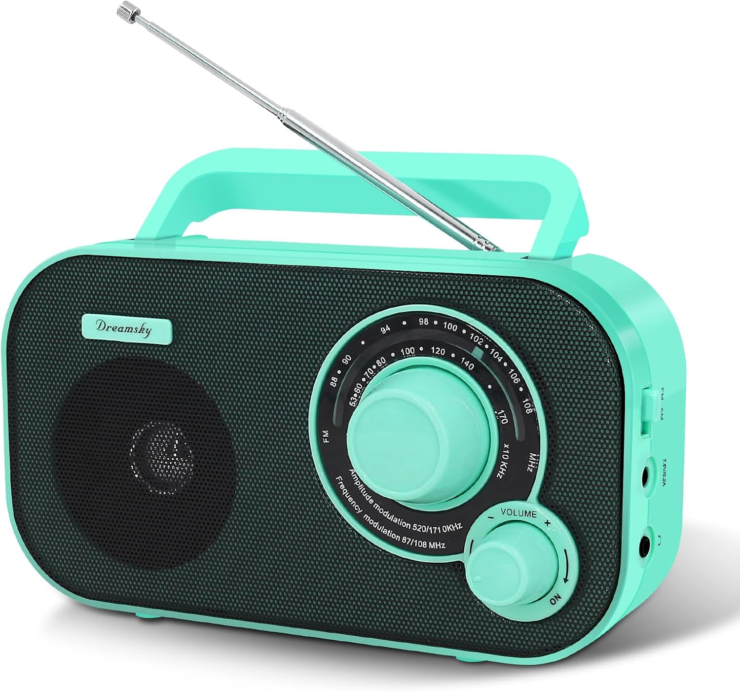 DreamSky AM FM Portable Radio Plug in Wall or Battery Operated