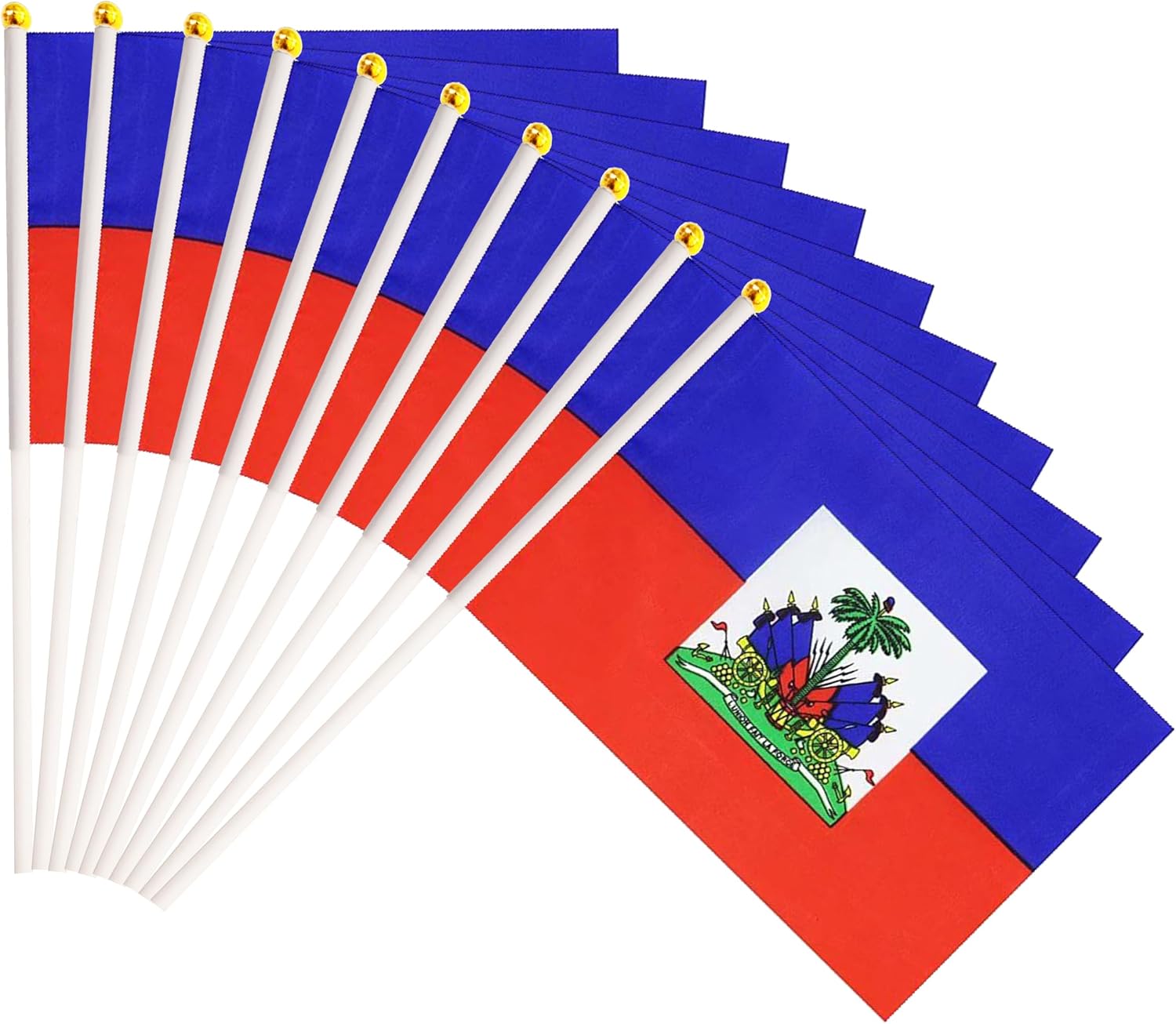 50 Pack Nicaragua Nicaraguan on Stick Flags,Small Mini Hand Held Nicaragua Nicaraguan Flags 5.5x8.3 Inch, Grand Opening, Carnival,Party Events Celebration