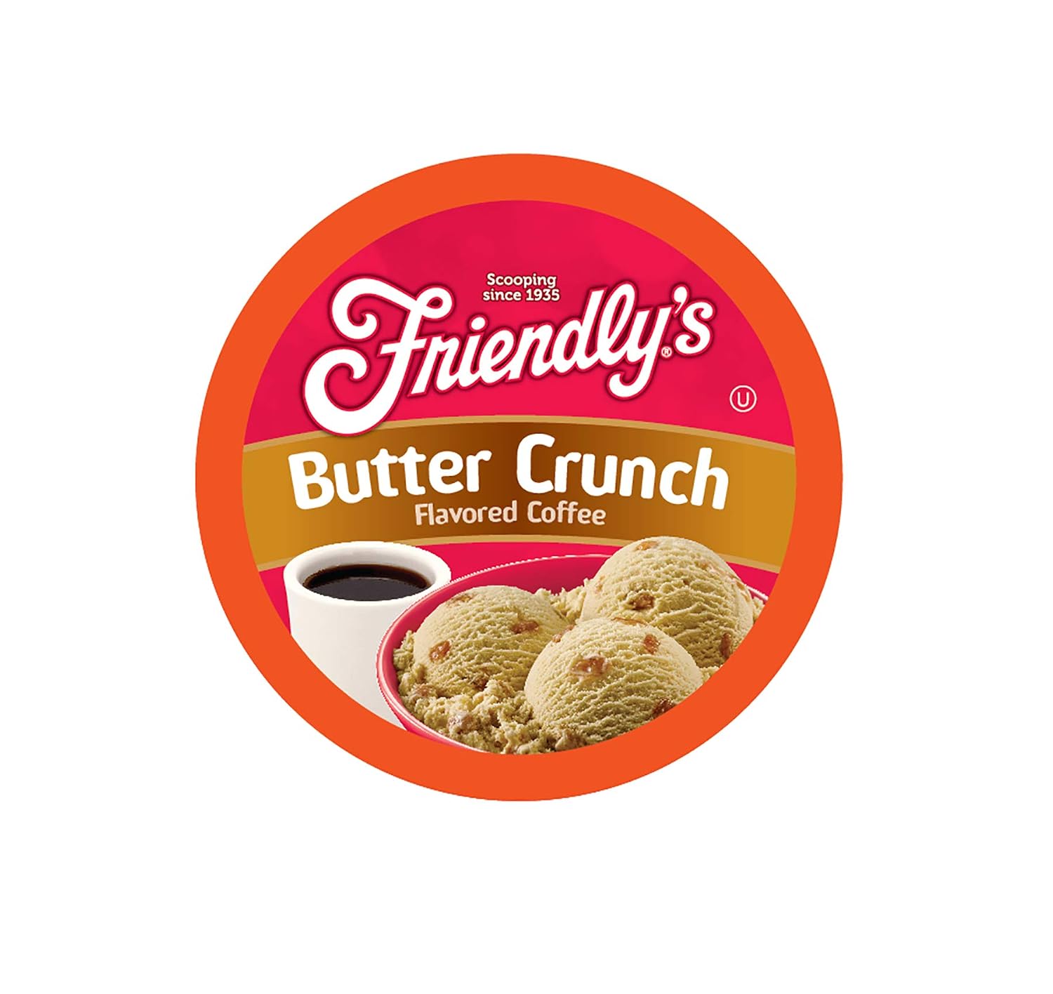 Friendly's Chocolate Mint Ice Cream Flavored Coffee Pods for Keurig K Cup Brewers, Mint Chocolate Chip, 40 Count (Pack of 1)