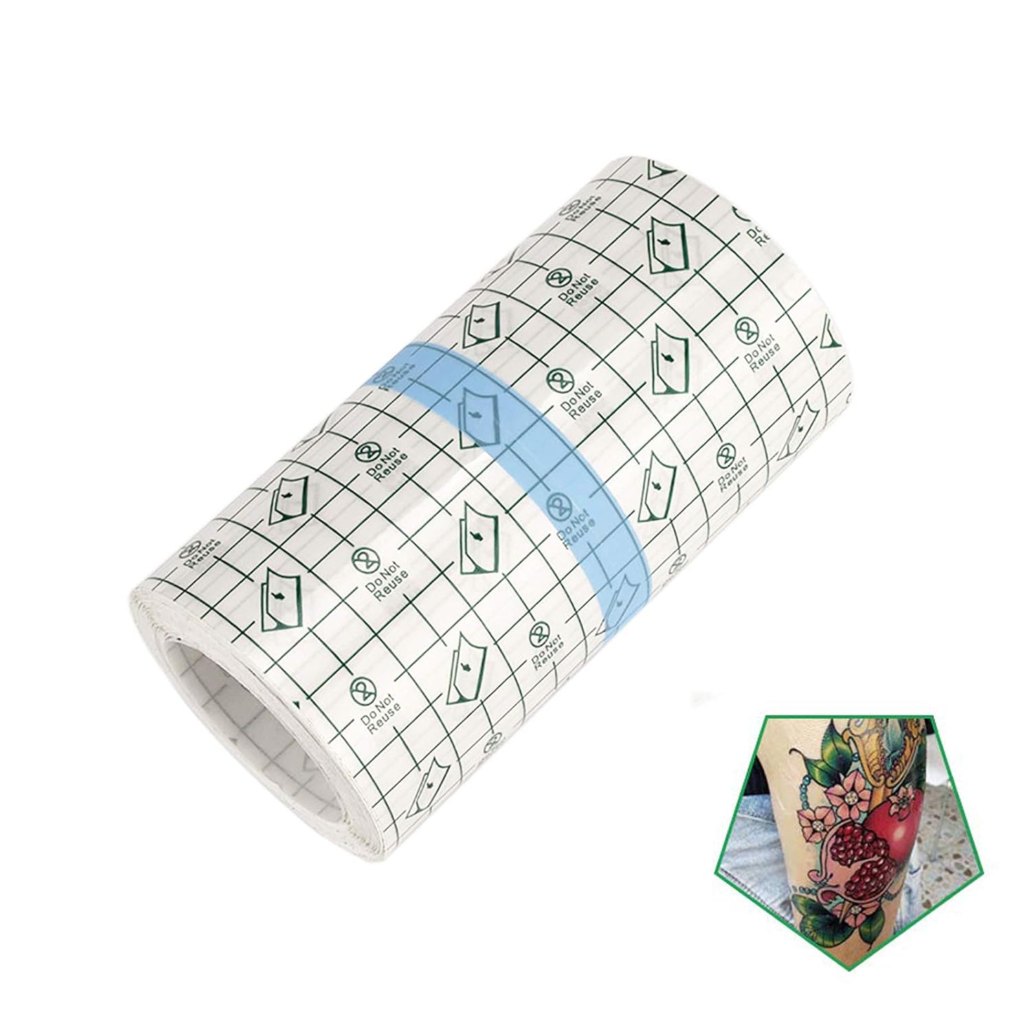 Flatoedu Tattoo Aftercare Bandage Roll 6" x 2 Yard - Waterproof Film