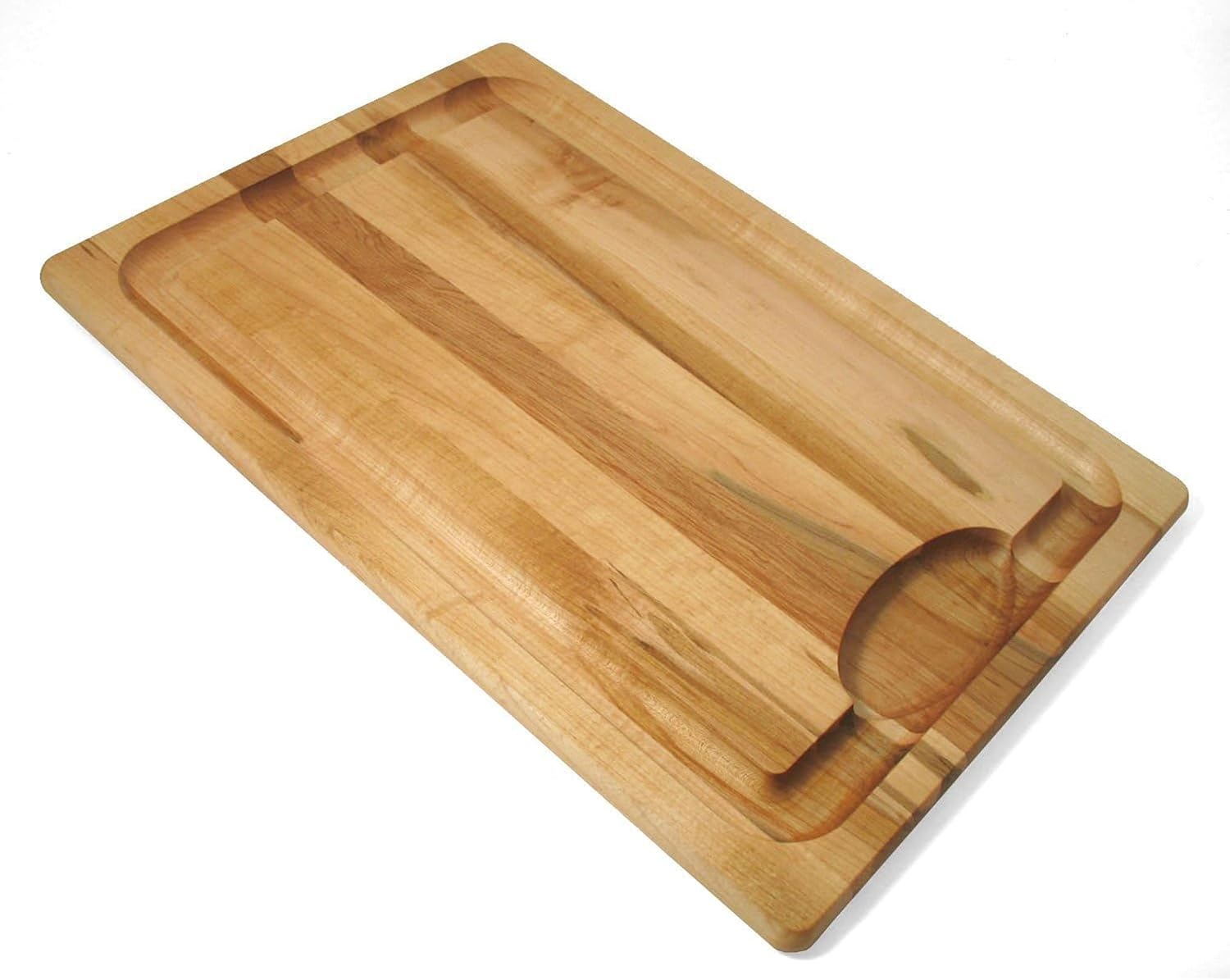 J.K. Adams Farmhouse Carving Board w/ Juice Groove, 14" x 20" | Maple Wood Kitchen Cutting Board for Food Prep and Chopping
