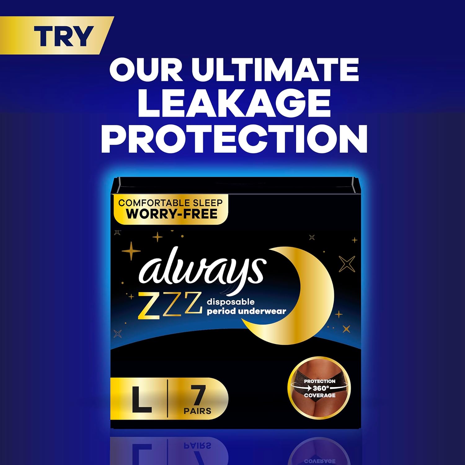 Always Maxi Overnight Pads with Wings for Women, Size 5, Extra Heavy Overnight Absorbency, Unscented, 36 Count
