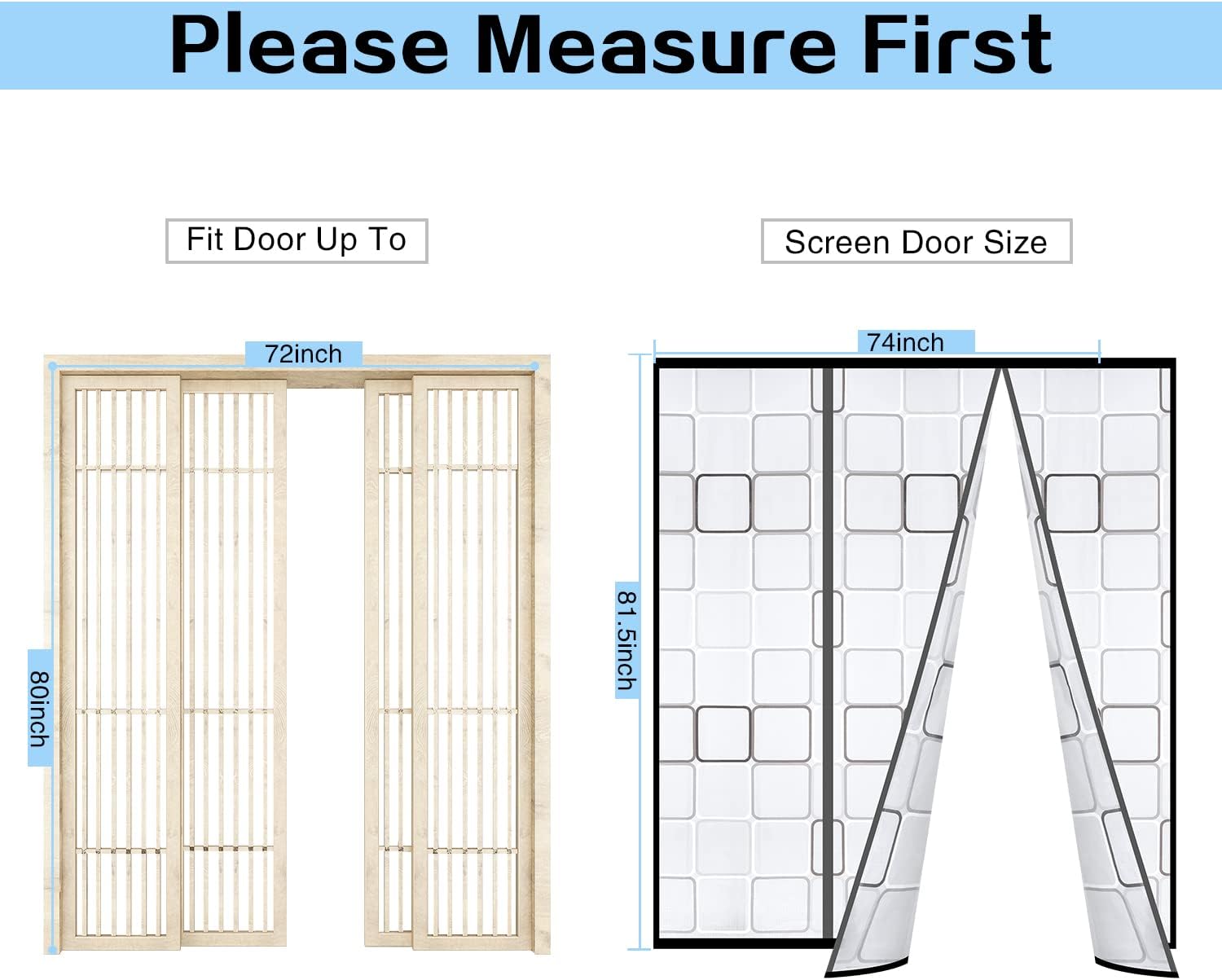 Insulated Door Curtain, Thermal Magnetic Self-Sealing EVA Door Screen Winter Stop Draft Keep Cold Out Door Cover for Kitchen, Bedroom